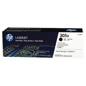 Tóner LaserJet HP 305X,Pack de 2 Tóner CE410X negro, 4.000 páginas