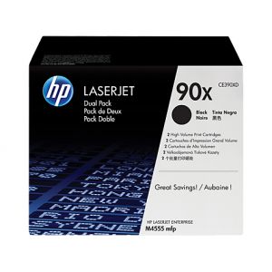HP 90X Dual Pack HP 90X 2-pack High Yield Black Original LaserJet Toner Cartridges with Smart Printing Technology