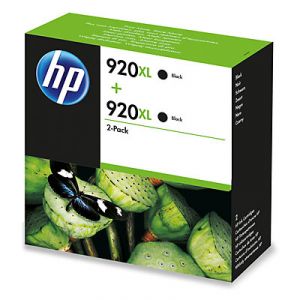 HP 920XL 2-pack High Yield Black Original Ink Cartridges