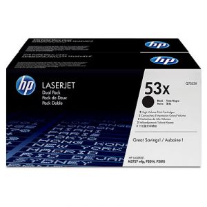 HP 53X Pack de dos Tóner original LaserJet de alta capacidad negro