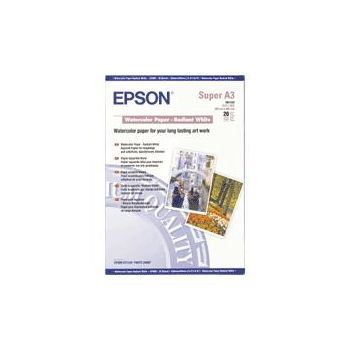 Epson Papel acuarela blanco, DIN A3+, 190 g/m², 20 hojas