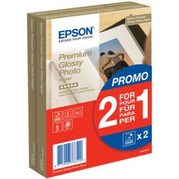 Epson Premium Glossy Photo Paper - (2 for 1), 100 x 150 mm, 255g/m², 80 Sheets