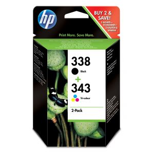 HP 338/343 Combo-pack Inkjet Print Cartridges