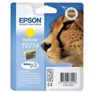 Epson Cartucho T0714 amarillo Singlepack Yellow T0714 DURABrite Ultra Ink