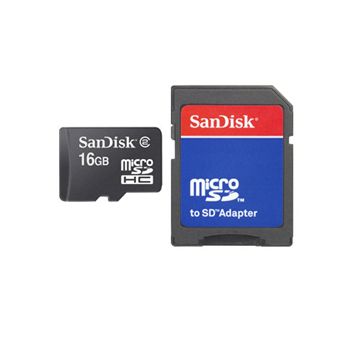 Sandisk microSD Card 16GB + Adapter Sandisk microSD Card 16GB + Adapter