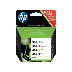 HP 364 CMYK HP 364 4-pack Black/Cyan/Magenta/Yellow Original Ink Cartridges