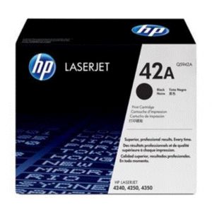 HP 42A Black LaserJet Cartucho de impresión HP LaserJet Q5942A con tecnología de impresión Smart
