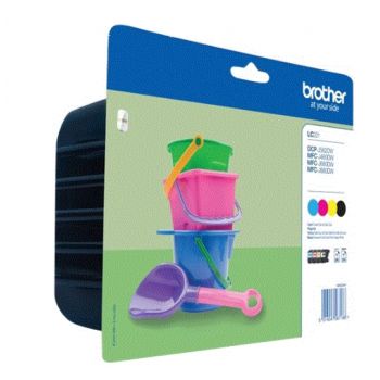 Brother Pack 4 cartuchos LC221 Negro, Amarillo, Cián, Magenta 260 páginas/color Brother Pack 4 cartuchos LC221 Negro, Amarillo, Cián, Magenta 260 páginas/color