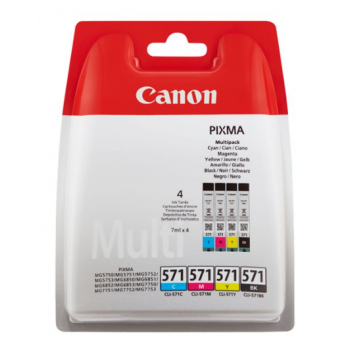 CANON PAck 4 Tintas  CLI-571 PACK (C/M/Y/BK)
