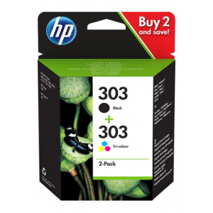 HP Pack 2 Tintas (Negro+Tricolor) 303 - 3YM92AE - 200/165 pag. mono/color