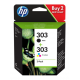 HP Pack 2 Tintas (Negro+Tricolor) 303 - 3YM92AE - 200/165 pag. mono/color