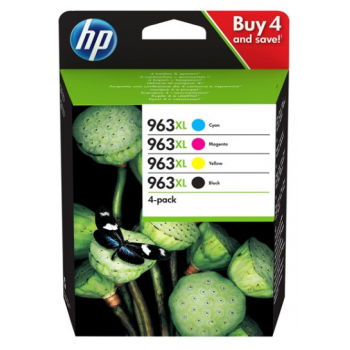 HP Pack 4 Cartuchos Tinta BK/C/M/Y 963XL - 3YP35AE - 2.000/1.600 pag. mono/color