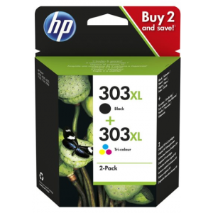  HP Pack 2 Tintas (Negro+Tricolor) 303XL - 3YN10AE - 600/415 pag. mono/color