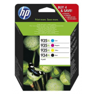 HP Pack 4 Cartuchos Tinta BK/C/M/Y 934XL/935XL - X4E14AE - 1.000/825 pag. mono/color