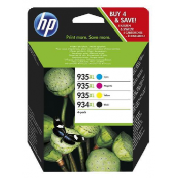 HP Pack 4 Cartuchos Tinta BK/C/M/Y 934XL/935XL - X4E14AE