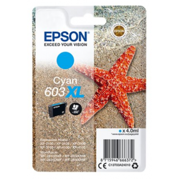 EPSON Tinta Cián 603XL - C13T03A24010 - 350 páginas