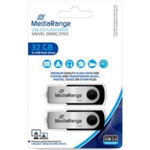 MEDIARANGE Pack 2 Memoria USB Falsh - MR9112 - 32Gg