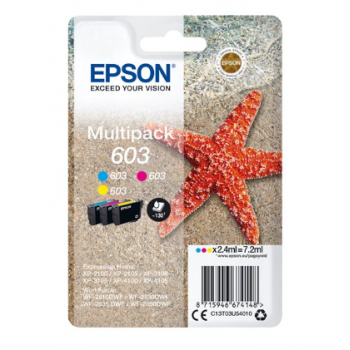 EPSON Pack 3 Tintas (C/M/Y) 603 - C13T03U54010 - 130 páginas