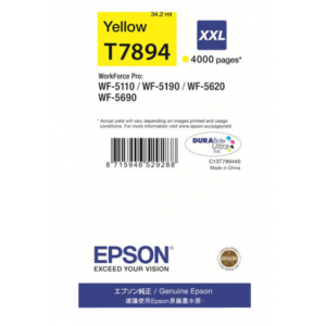 Epson Tinta Amarilla T7894 - C13T789440 - 4.000 páginas