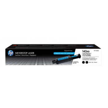 HP Pack 2 Tóner Negro 143A - W1143AD - 2.500 páginas HP Pack 2 Tóner Negro 143A - W1143AD - 2.500 páginas