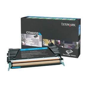 Cartucho de tóner Lexmark C734A1CG - Cián - Láser - 6000 Página(s)