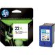 Cartucho de tinta HP 22XL - Cián, Magenta, Amarillo - Tinta - 415 Página(s) - 1 Paquete(s)