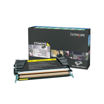 Lexmark C734A1YG tóner y cartucho láser