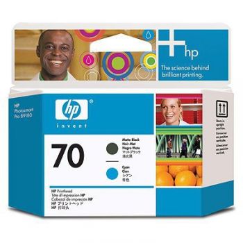 HP 70 Matte Black and Cyan Printhead HP 70 Matte Black and Cyan Printhead