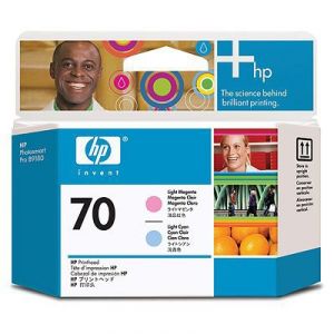 HP C9405A cabeza de impresora Cabezal de Impresión Magenta Claro y Cian Claro HP 70 con Tecnología de Impresión HP Smart