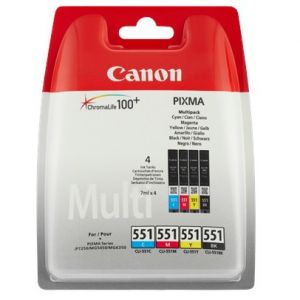 Canon Multipack 4 Tintas  C/M/Y/BK CLI-551  - 6509B008 